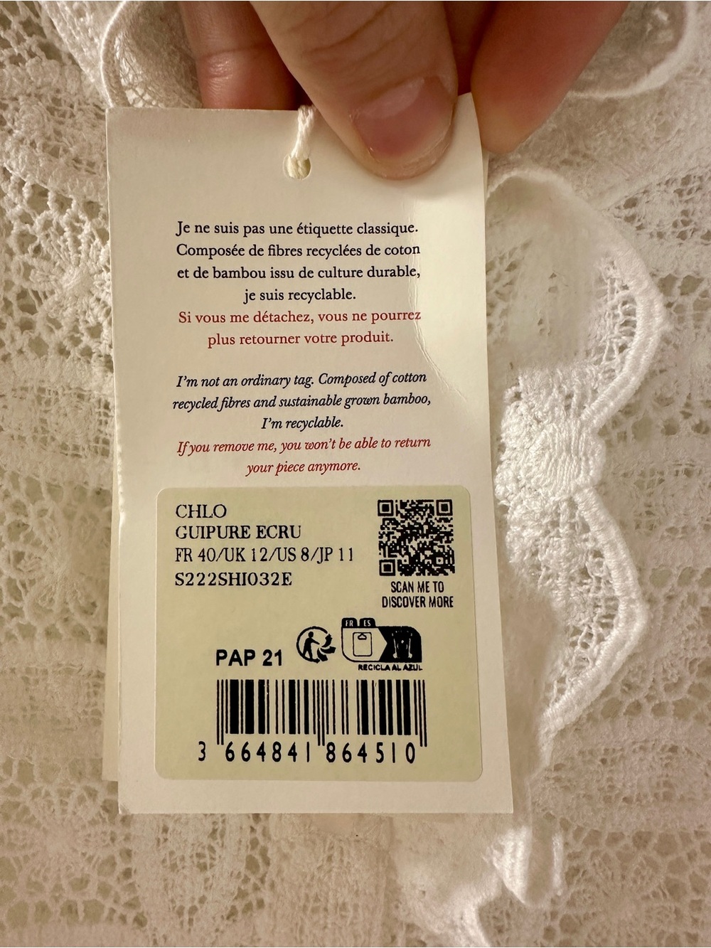 Sezane Chlo Shirt in Ecru size 40 - Picture 5 of 6